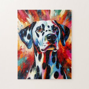 Dalmatiner Acryl Druck   Bunt   Lebendig Puzzle