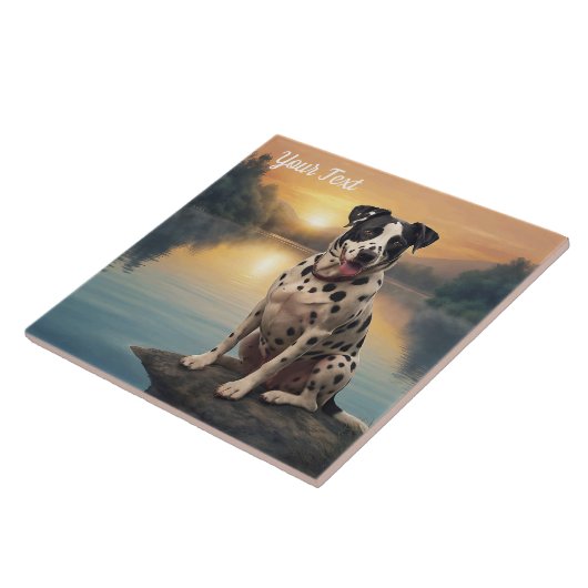 Dalmatiner am See Fliese (Seite)