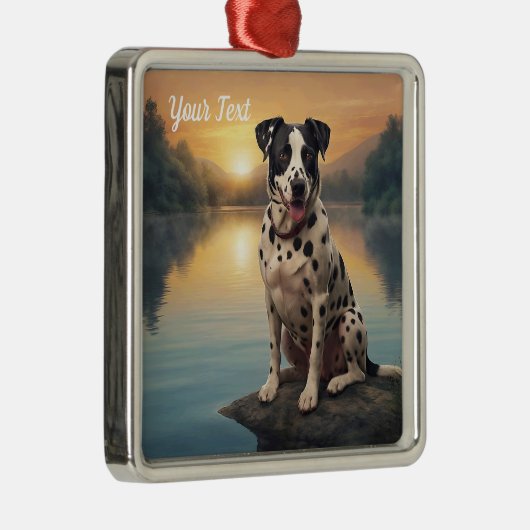 Dalmatiner am See Ornament Aus Metall (Rechts)