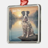 Dalmatiner am See Ornament Aus Metall (Links)