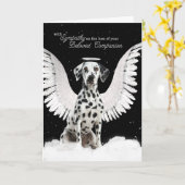 Dalmatiner Angel Dog Pet Karte (Gelbe Blume)
