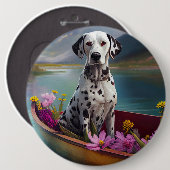 Dalmatiner auf dem Paddle: Ein Landschaftliches Ab Button (Vorne & Hinten)