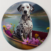 Dalmatiner auf dem Paddle: Ein Landschaftliches Ab Button (Vorderseite)