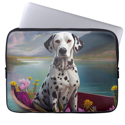 Dalmatiner auf dem Paddle: Ein Landschaftliches Ab Laptopschutzhülle (Vorderseite)