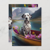 Dalmatiner auf dem Paddle: Ein Landschaftliches Ab Postkarte (Vorne/Hinten)