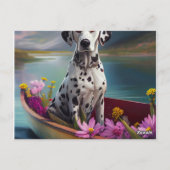 Dalmatiner auf dem Paddle: Ein Landschaftliches Ab Postkarte (Rückseite)