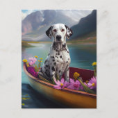 Dalmatiner auf dem Paddle: Ein Landschaftliches Ab Postkarte (Vorderseite)