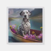Dalmatiner auf dem Paddle: Ein Landschaftliches Ab Serviette (Vorderseite)