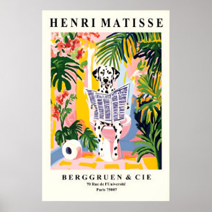 Dalmatiner auf einer Toilette - Lustiger Matisse-D Poster
