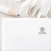 Dalmatiner ausgestopfter Hund zeichnend Kontur ein (Insitu)