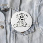 Dalmatiner ausgestopfter Hund zeichnend Kontur ein Button (Beispiel)