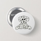 Dalmatiner ausgestopfter Hund zeichnend Kontur ein Button (Vorne & Hinten)