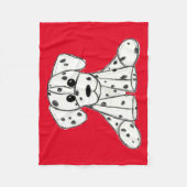 Dalmatiner ausgestopfter Hund zeichnend Kontur ein Fleecedecke (Vorderseite)