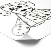 Dalmatiner ausgestopfter Hund zeichnend Kontur ein Fotodruck (Ecke)