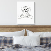 Dalmatiner ausgestopfter Hund zeichnend Kontur ein Leinwanddruck (Insitu (Schlafzimmer))
