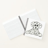 Dalmatiner ausgestopfter Hund zeichnend Kontur ein Notizblock (Innenseite)