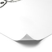 Dalmatiner ausgestopfter Hund zeichnend Kontur ein Poster (Ecke)