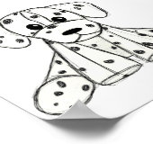 Dalmatiner ausgestopfter Hund zeichnend Kontur ein Poster (Ecke)