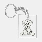 Dalmatiner ausgestopfter Hund zeichnend Kontur ein Schlüsselanhänger (Vorderseite links)