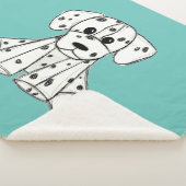 Dalmatiner ausgestopfter Hund zeichnend Kontur ein Sherpadecke (3/4)