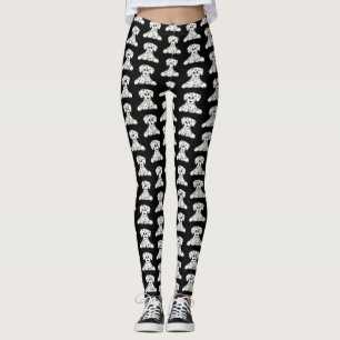 Dalmatiner ausgestopfter Hund Zeichnung Umriss ein Leggings
