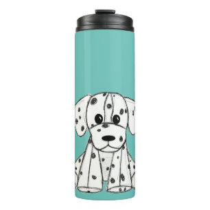 Dalmatiner ausgestopfter Hund Zeichnung Umriss ein Thermosbecher