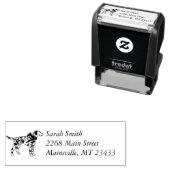 Dalmatiner Baby Dusche Hund Silhouette Permastempel (Beispiel)