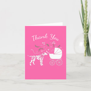 Dalmatiner Baby Shower Welpenhund Dankeskarte