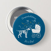 Dalmatiner Babydusche Button (Vorne & Hinten)