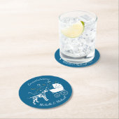 Dalmatiner Babydusche Runder Pappuntersetzer (Vor Ort)