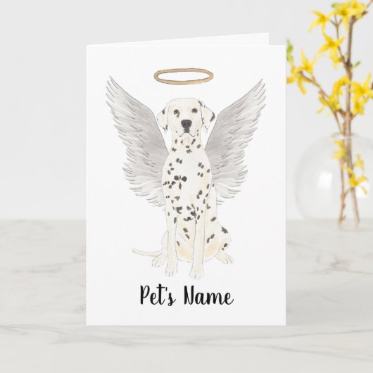 Dalmatiner Beileid Memorial Karte (Gelbe Blume)