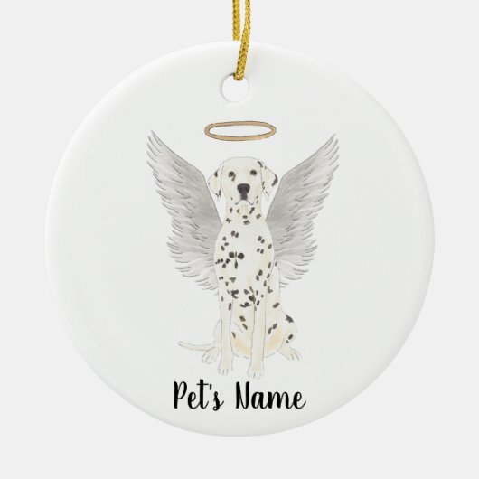 Dalmatiner Beileid Memorial Keramik Ornament (Vorne)