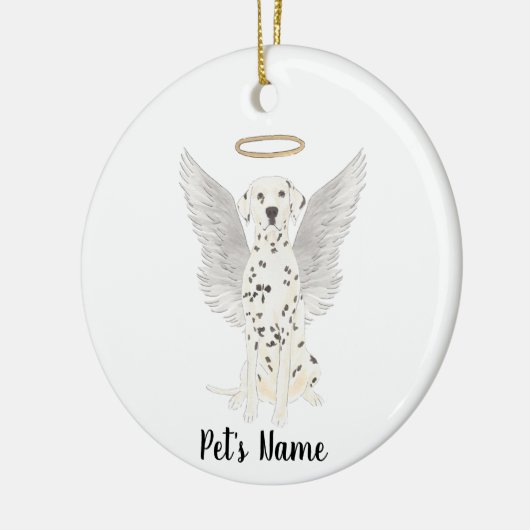 Dalmatiner Beileid Memorial Keramik Ornament (Links)