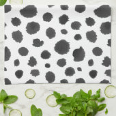 Dalmatiner beschmutzt Muster Geschirrtuch (Gefaltet)