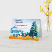 Dalmatiner Birthday Card Family Camping Karte (Gelbe Blume)