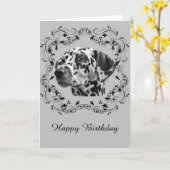 Dalmatiner Birthday Karte (Gelbe Blume)