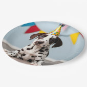 Dalmatiner Birthday Party Pappteller (Schrägansicht)