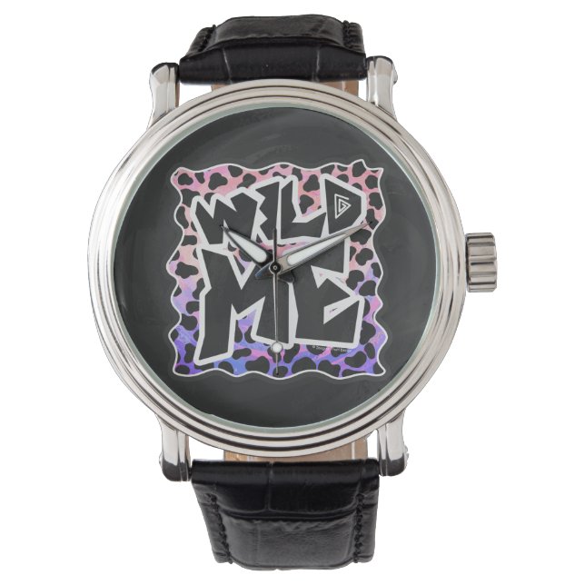 Dalmatiner Black and Pink Wild Me Armbanduhr (Vorderseite)