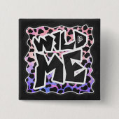 Dalmatiner Black and Pink Wild Me Button (Vorderseite)