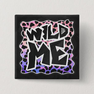 Dalmatiner Black and Pink Wild Me Button