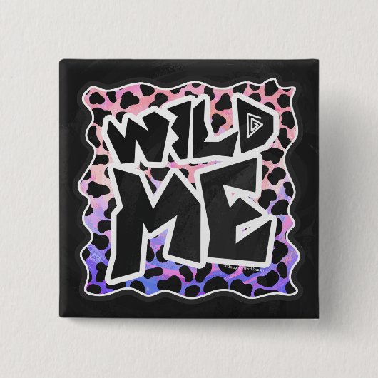 Dalmatiner Black and Pink Wild Me Button (Vorderseite)