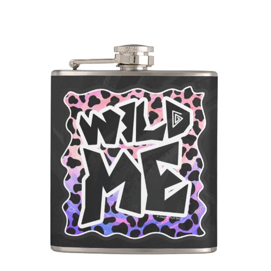 Dalmatiner Black and Pink Wild Me Flachmann (Vorderseite)