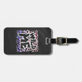 Dalmatiner Black and Pink Wild Me Gepäckanhänger (Vorderseite horizontal)