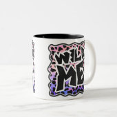 Dalmatiner Black and Pink Wild Me Zweifarbige Tasse (VorderseiteRechts)