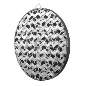 Dalmatiner Black and White Chvron Dartscheibe (Vorderseite rechts)