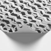Dalmatiner Black and White Chvron Geschenkpapier (Ecke)