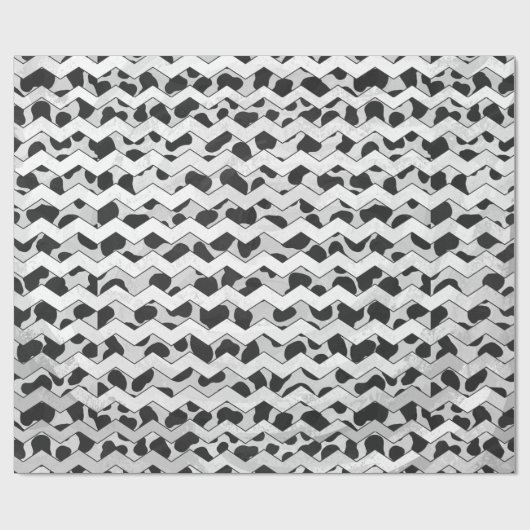 Dalmatiner Black and White Chvron Geschenkpapier (Flach)