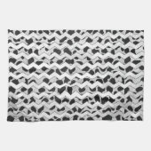 Dalmatiner Black and White Chvron Geschirrtuch (Horizontal)