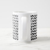 Dalmatiner Black and White Chvron Jumbo-Tasse (Rückseite)