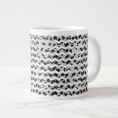 Dalmatiner Black and White Chvron Jumbo-Tasse (Vorderseite Rechts)
